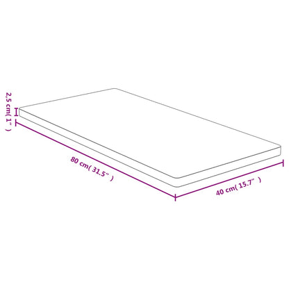 Bordsskiva 40x80x2,5 cm bambu