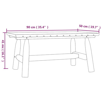 Soffbord 90x50x41 cm massivt granträ