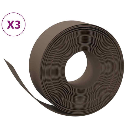 Rabattkant brun 3 st 10 m 20 cm polyeten