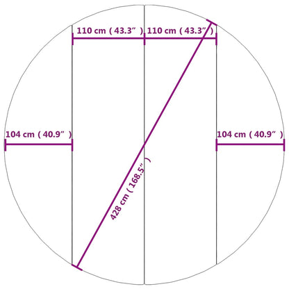 Bottenmatta ljusgrå Ø428 cm polyester geotextil