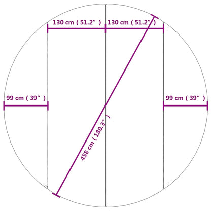 Bottenmatta ljusgrå Ø458 cm polyester geotextil