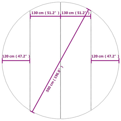 Bottenmatta ljusgrå Ø500 cm polyester geotextil