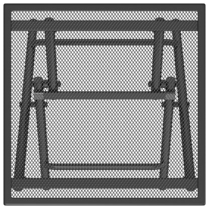 Trädgårdsbord hopfällbart antracit 38x38x38 cm stålnät