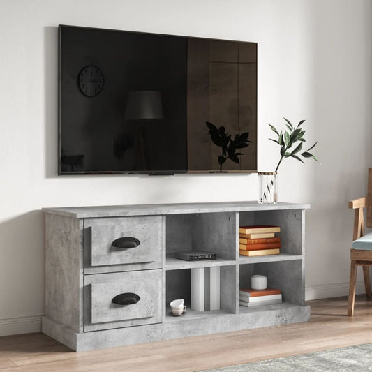 TV-bänk betonggrå 102x35,5x47,5 cm konstruerat trä