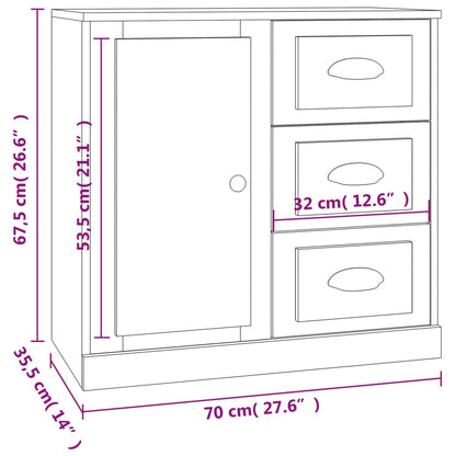 Förvaringsskåp vit högglans 70x35,5x67,5 cm konstruerat trä