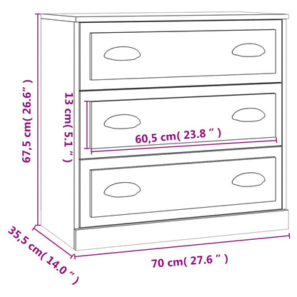 Förvaringsskåp vit högglans 70x35,5x67,5 cm konstruerat trä