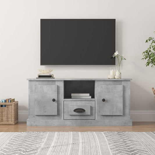 Tv-bänk betonggrå 100x35,5x45 cm konstruerat trä