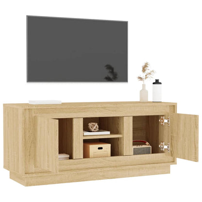 Tv-bänk sonoma-ek 102x35x45 cm konstruerat trä