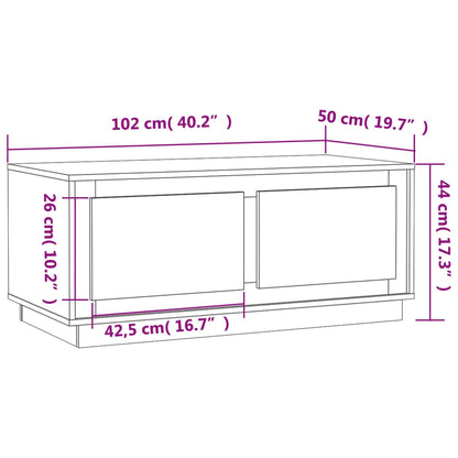 Soffbord svart 102x50x44 cm konstruerat trä