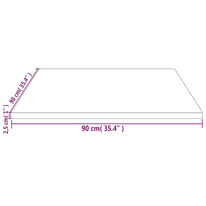 Bordsskiva vit 90x90x2,5 cm massiv furu fyrkantig