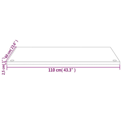 Skrivbordsskiva 110x60x2,5 cm massiv furu