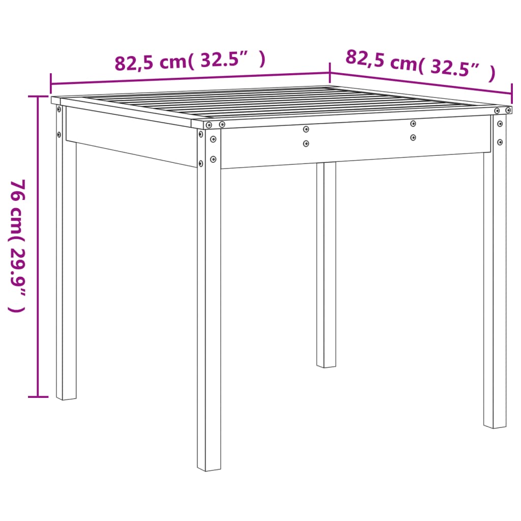 Caféset 3 delar honungsbrun massiv furu