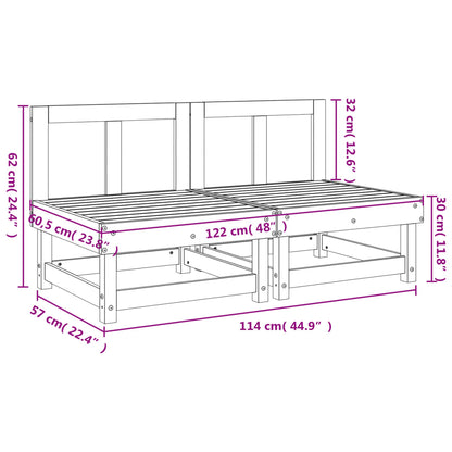 Mittensoffor 2 st vit massiv furu