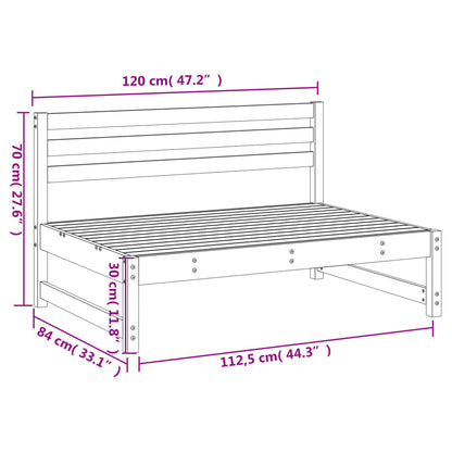 Mittensoffa 120x80 cm massiv furu