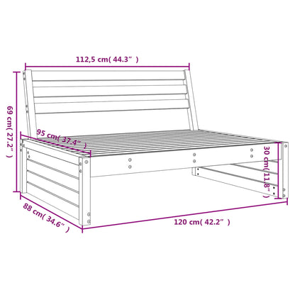 Mittensoffa 120x80 cm massiv furu