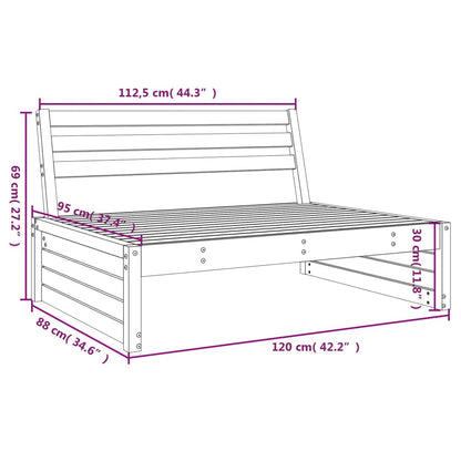 Mittensoffa 120x80 cm massivt douglasträ