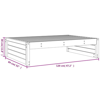 Fotpall för trädgården honungsbrun 120x80 cm massiv furu