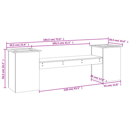 Skrivbord honungsbrun 184,5x39,5x56,5 cm massiv furu