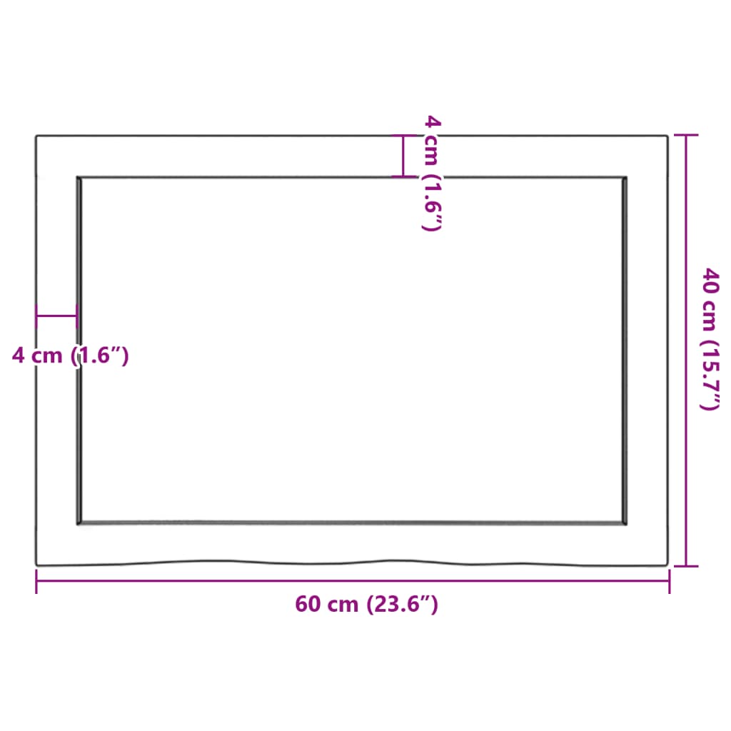 Vägghylla ljusbrun 60x40x(2-4) cm behandlad massiv ek