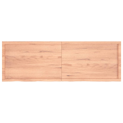 Vägghylla ljusbrun 180x60x(2-6) cm behandlad massiv ek