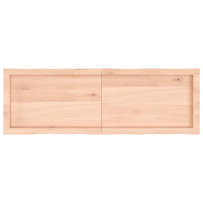 Bordsskiva 140x60x(2-6) cm obehandlad massiv ek levande kant