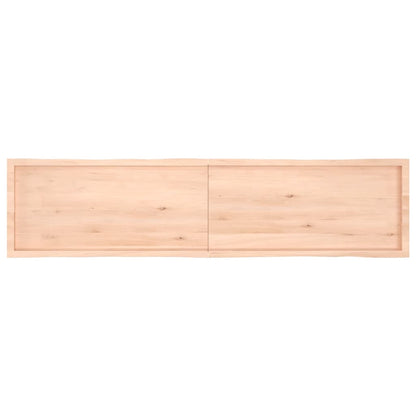 Bordsskiva 220x50x(2-4) cm obehandlad massiv ek levande kant