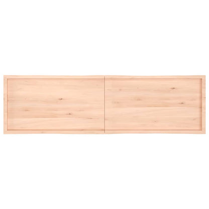 Bordsskiva 220x60x(2-4) cm obehandlad massiv ek levande kant