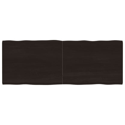 Bordsskiva mörkbrun 160x60x(2-4) cm massivt trä levande kant