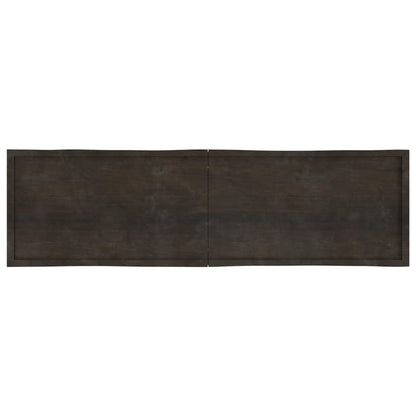 Bordsskiva mörkbrun 220x60x(2-6) cm massivt trä levande kant