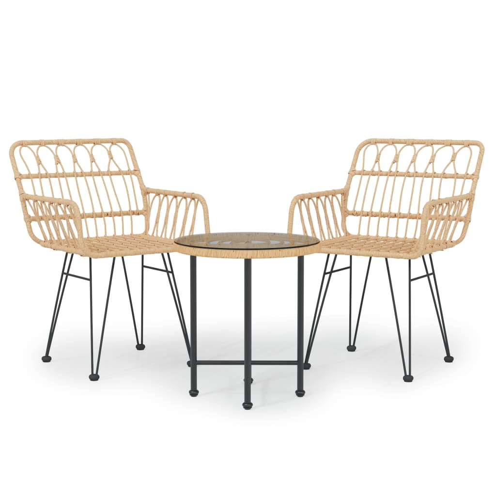 Matgrupp för trädgården 3 delar konstrotting