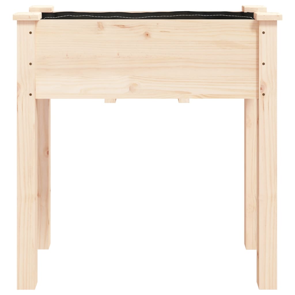 Odlingslåda med foder 71x37x76 cm massivt granträ