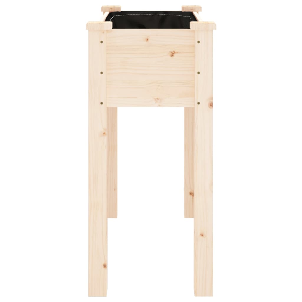 Odlingslåda med foder 71x37x76 cm massivt granträ