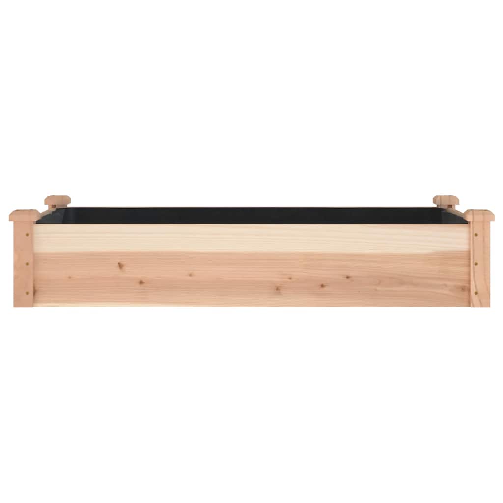 Odlingslåda med foder 120x60x25 cm massivt granträ