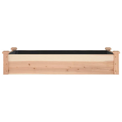 Odlingslåda med foder 120x60x25 cm massivt granträ