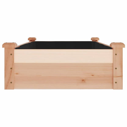 Odlingslåda med foder 120x60x25 cm massivt granträ