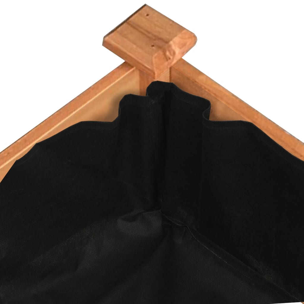 Odlingslåda med foder brun 240x45x25 cm massivt granträ