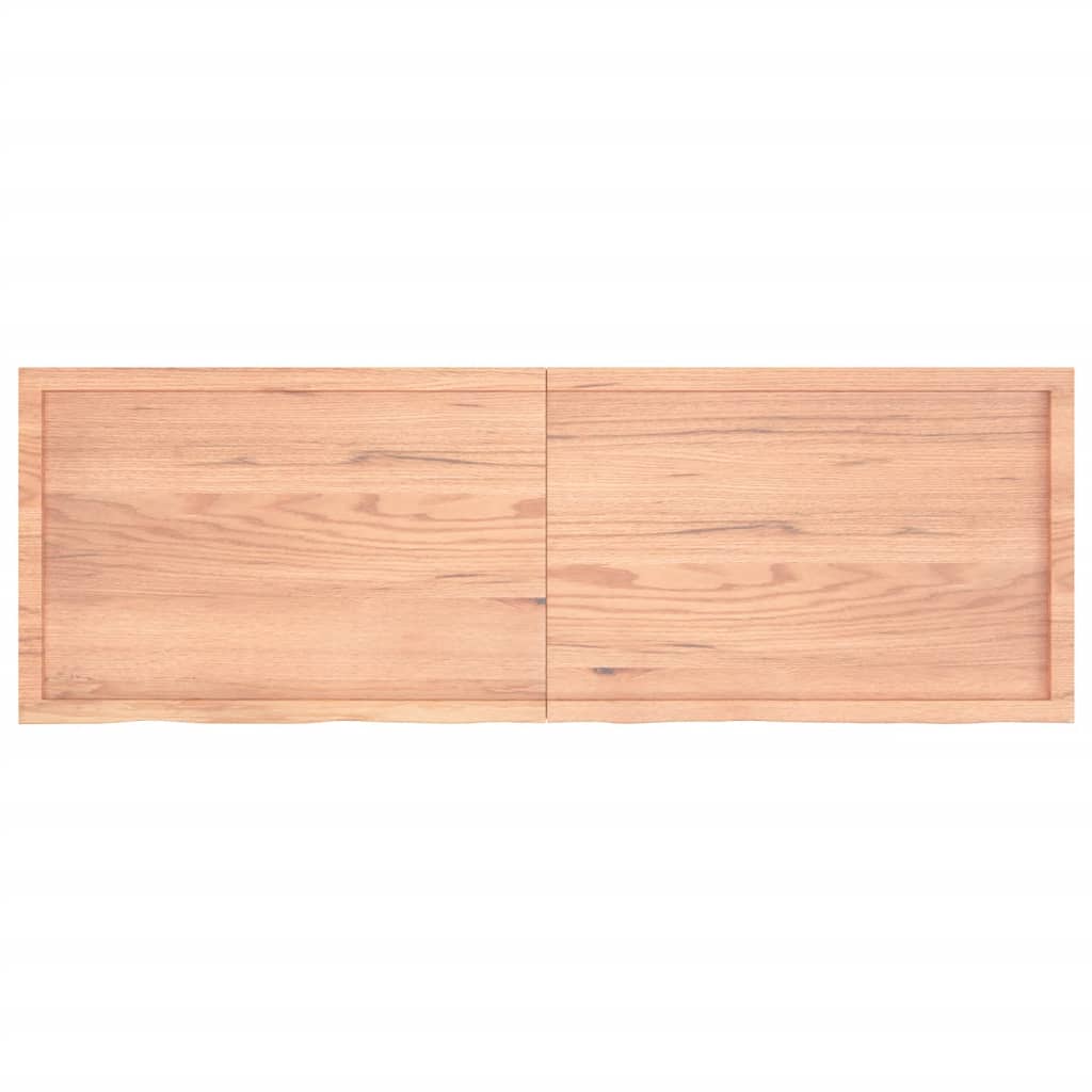 Bordsskiva ljusbrun 180x60x(2-6) cm behandlad massiv ek