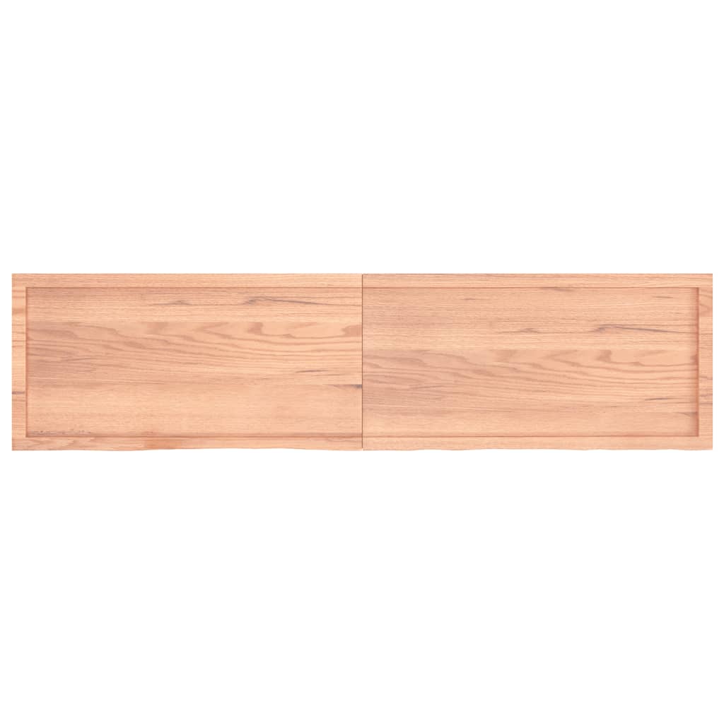 Bordsskiva ljusbrun 200x50x(2-6) cm behandlad massiv ek