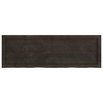 Bordsskiva mörkbrun 120x40x(2-4) cm behandlad massiv ek