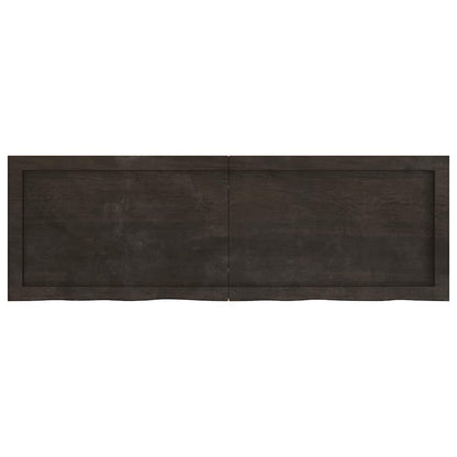 Bordsskiva mörkbrun 120x40x(2-6) cm behandlad massiv ek