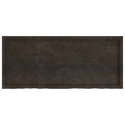 Bordsskiva mörkbrun 140x60x(2-6) cm behandlad massiv ek