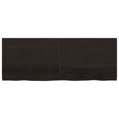 Bordsskiva mörkbrun 160x60x(2-4) cm behandlad massiv ek