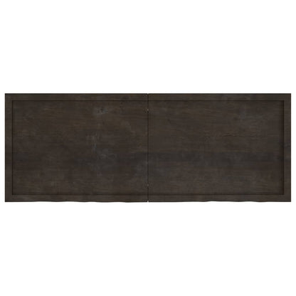 Bordsskiva mörkbrun 160x60x(2-4) cm behandlad massiv ek