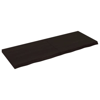 Bordsskiva mörkbrun 160x60x(2-6) cm behandlad massiv ek