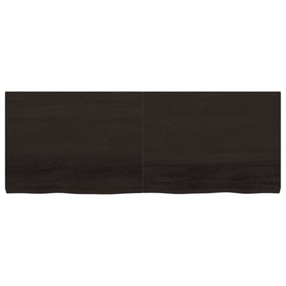 Bordsskiva mörkbrun 160x60x(2-6) cm behandlad massiv ek