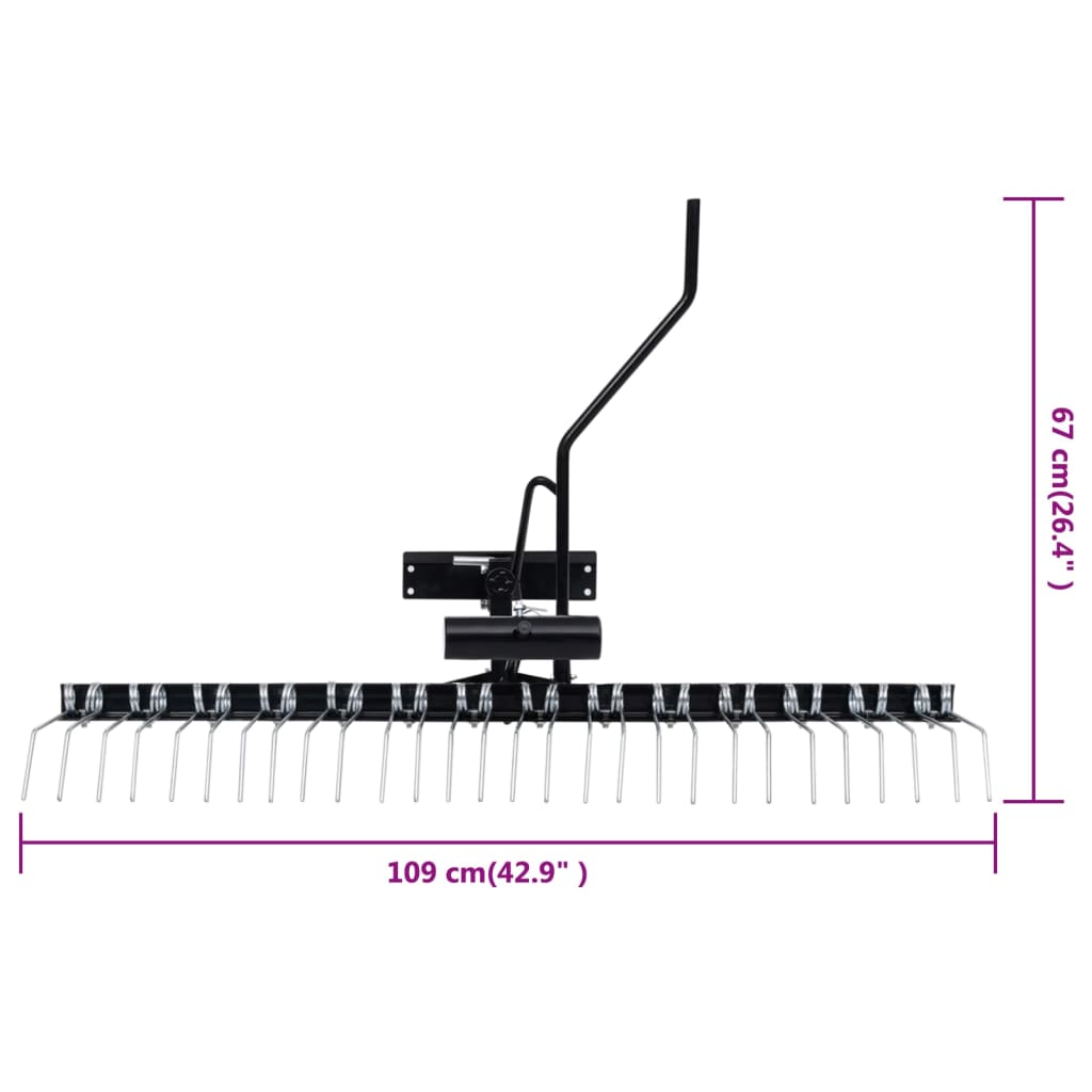 Mossrivare för åkgräsklippare 109 cm