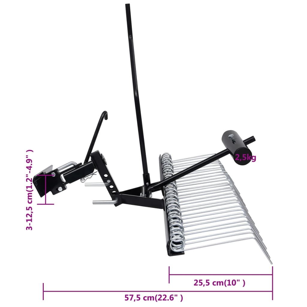 Mossrivare för åkgräsklippare 109 cm