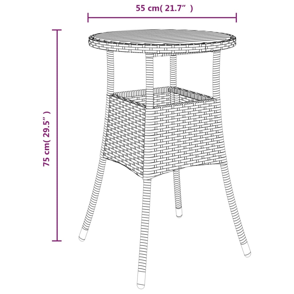 Caféset med dynor 3 delar konstrotting grå