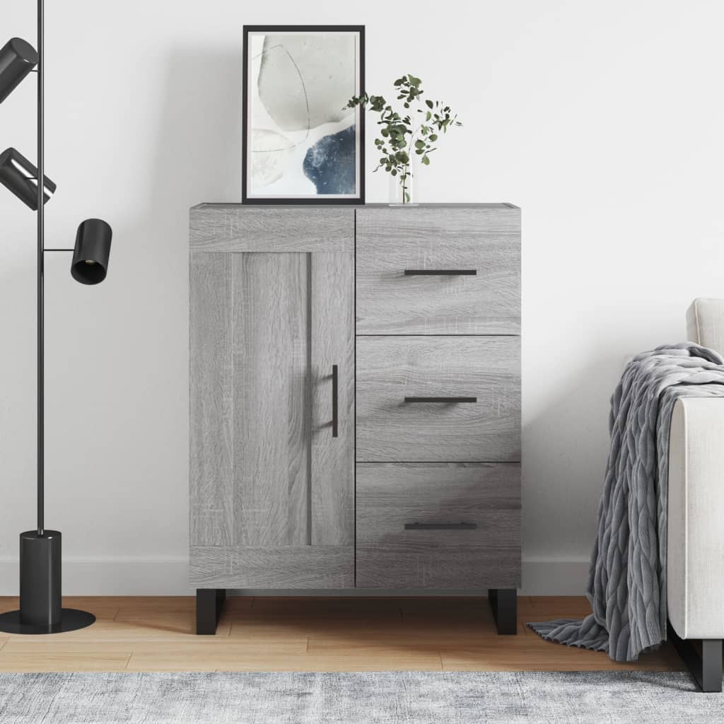 Skänk grå sonoma 69,5x34x90 cm konstruerat trä