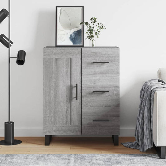 Skänk grå sonoma 69,5x34x90 cm konstruerat trä